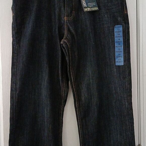 Lee Dungarees Relaxed Straight Sure to Fit Adjustable Waistband Dark Wash Sz 16 - Picture 3 of 10